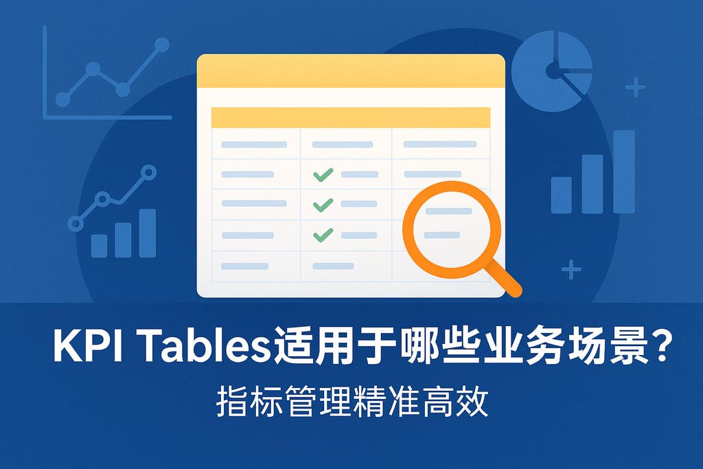KPI Tables适用于哪些业务场景？指标管理精准高效